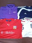 Job Lot Of Four Vintage Adult Football Shirts Umbro Adidas England