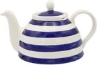 Blue and White Stripe Large Teapot 1.1 L Hold 4 Cups