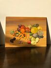 Stunning antique vintage oil on board painting still life fruit by P Y Beley